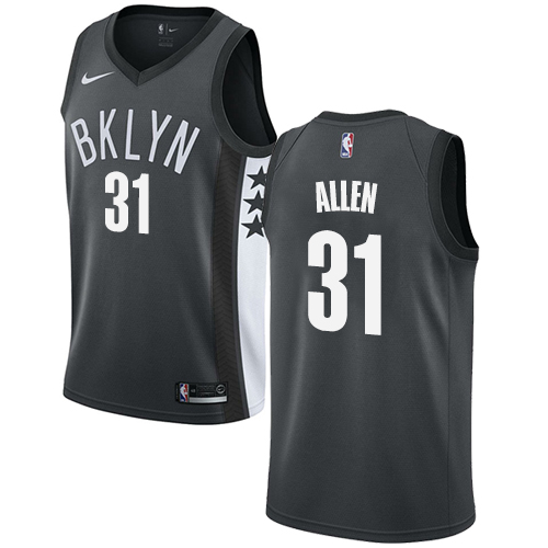 Nets #31 Jarrett Allen Gray Basketball Swingman Statement Edition Jersey