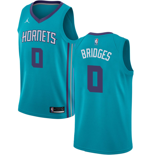 Nike Hornets #0 Miles Bridges Teal NBA Jordan Swingman Icon Edition Jersey - Click Image to Close