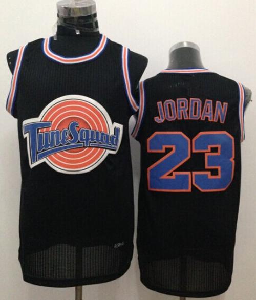 Bulls #23 Michael Jordan Black Tune Squad Stitched NBA Jersey - Click Image to Close