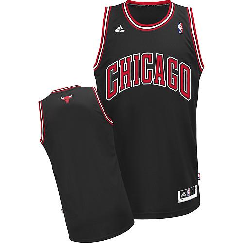 Revolution 30 Bulls Blank Black Stitched NBA Jersey