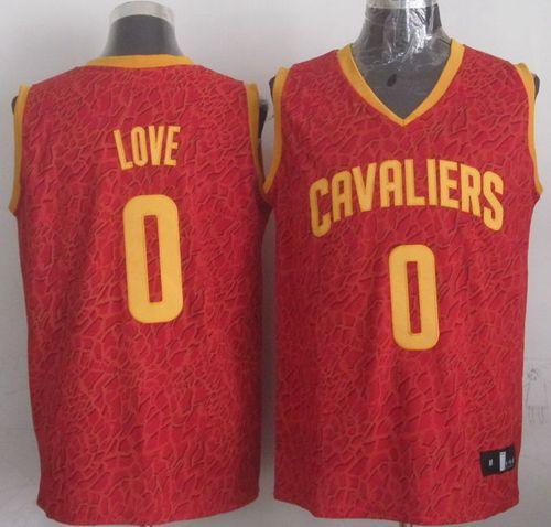 Cavaliers #0 Kevin Love Red Crazy Light Stitched NBA Jersey - Click Image to Close