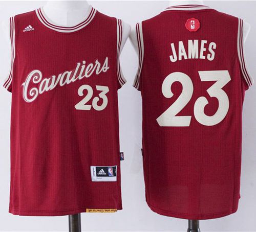 Cavaliers #23 LeBron James Red 2015-2016 Christmas Day Stitched NBA Jersey - Click Image to Close