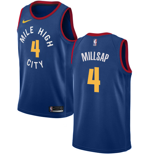 Nike Nuggets #4 Paul Millsap Blue NBA Swingman Statement Edition Jersey - Click Image to Close