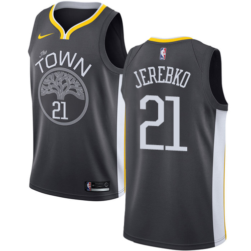 Nike Warriors #21 Jonas Jerebko Black NBA Swingman Statement Edition Jersey