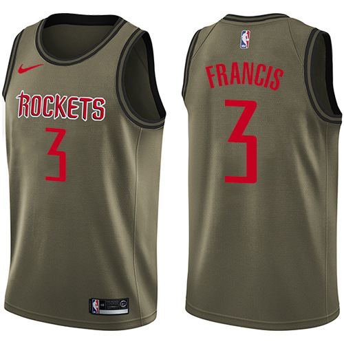 Nike Rockets #3 Steve Francis Green Salute to Service NBA Swingman Jersey - Click Image to Close