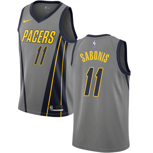 Nike Pacers #11 Domantas Sabonis Gray NBA Swingman City Edition 2018/19 Jersey