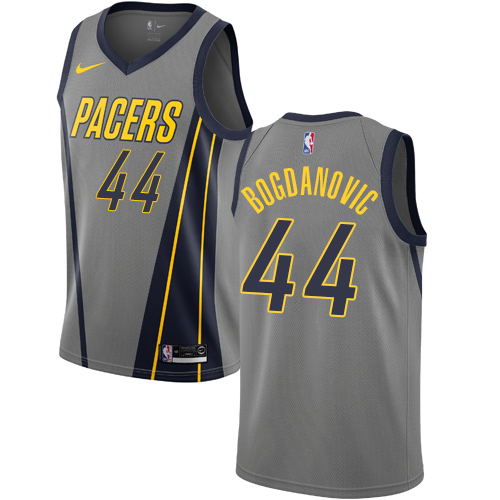 Nike Pacers #44 Bojan Bogdanovic Gray NBA Swingman City Edition 2018/19 Jersey