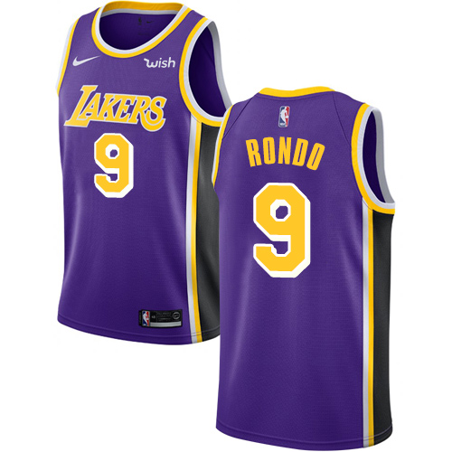 Nike Lakers #9 Rajon Rondo Purple NBA Swingman Statement Edition Jersey