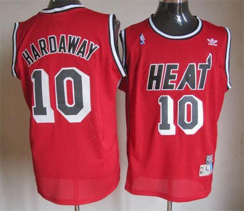 Heat #10 Tim Hardaway Red Throwback Stitched NBA Jersey - Click Image to Close