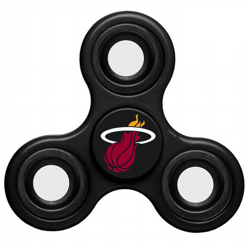 NBA Miami Heat 3 Way Fidget Spinner C87 - Black - Click Image to Close