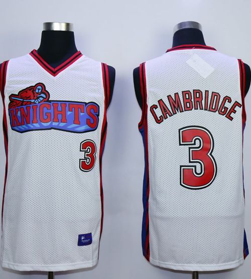 Like Mike Movie Los Angeles Knights #3 Calvin Cambridge White Stitched Basketball Jersey