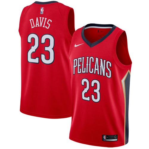 Nike Pelicans #23 Anthony Davis Red NBA Swingman Statement Edition Jersey - Click Image to Close