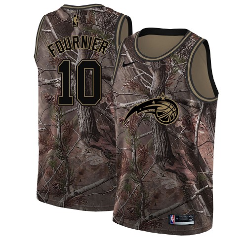 Magic #10 Evan Fournier Camo Basketball Swingman Realtree Collection Jersey - Click Image to Close