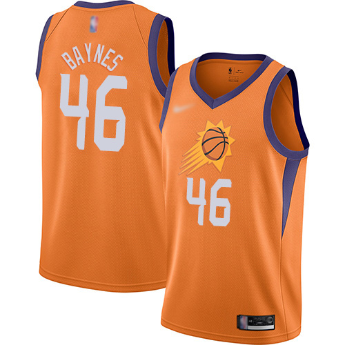 Suns #46 Aron Baynes Orange Basketball Swingman Statement Edition 2019/2020 Jersey - Click Image to Close