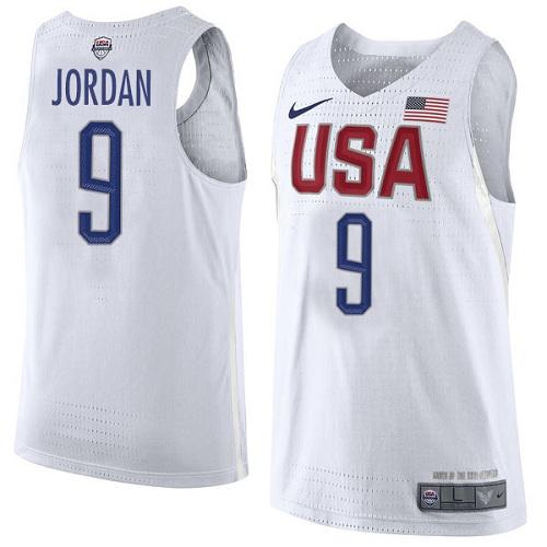 Nike Team USA #9 Michael Jordan White 2016 Dream Team Game NBA Jersey - Click Image to Close