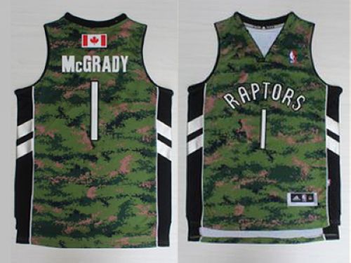 Raptors #1 Tracy Mcgrady Camo Pride Stitched NBA Jersey - Click Image to Close