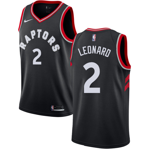 Nike Raptors #2 Kawhi Leonard Black NBA Swingman Statement Edition Jersey