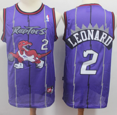 Nike Raptors #2 Kawhi Leonard Purple NBA Hardwood Classics Jersey