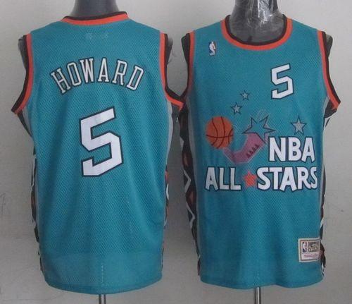 Mitchell And Ness Wizards #5 Juwan Howard Light Blue 1996 All-Star Stitched NBA Jersey