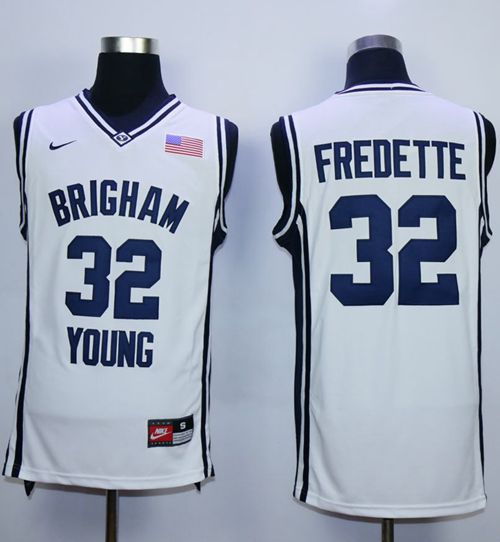 BYU Cougars #32 Jimmer Fredette White Basketball Stitched NCAA Jersey