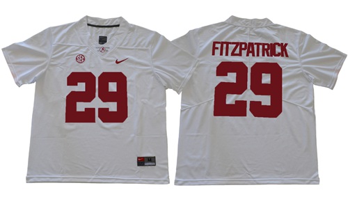 Nike Crimson Tide #29 Minkah Fitzpatrick White Limited Stitched NCAA Jersey