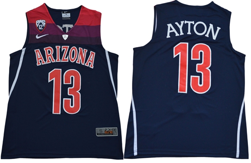 Wildcats #13 DeAndre Ayton Navy Blue Basketball Stitched NCAA Jersey