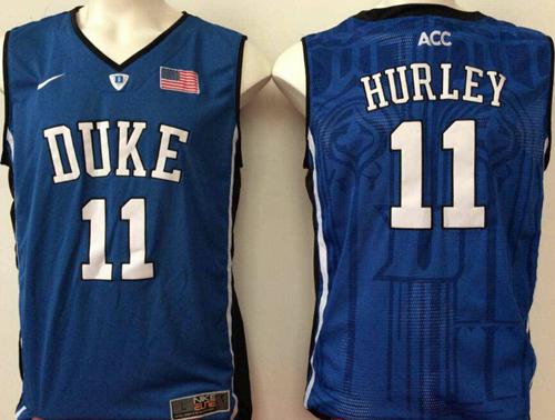 Blue Devils #11 Bobby Hurley Blue Basketball Stitched NCAA Jersey - Click Image to Close