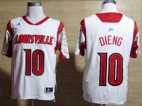 Cardinals #10 Gorgui Dieng White Basketball Stitched NCAA Jersey - Click Image to Close