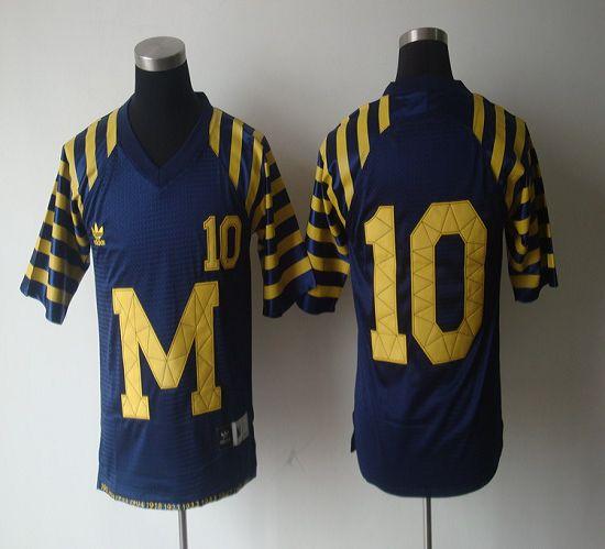 Wolverines #10 Tom Brady Blue Under The Lights Stitched NCAA Jersey - Click Image to Close