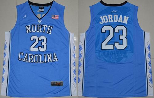 North Carolina #23 Michael Jordan Blue Stitched NCAA Jersey - Click Image to Close