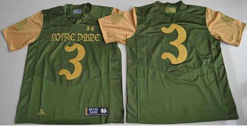 Fighting Irish #3 Joe Montana Green Under Armour Shamrock Series Stitched NCAA Jersey - Click Image to Close