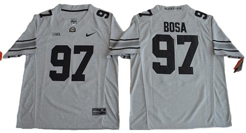 Buckeyes #97 Joey Bosa Gridion Grey II Stitched NCAA Jersey