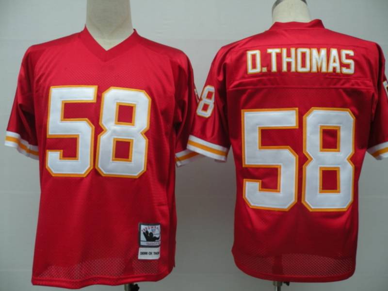 Mitchell And Ness Chiefs #58 Derrick Thomas Red Throwback Stitched NFL Jersey - Click Image to Close