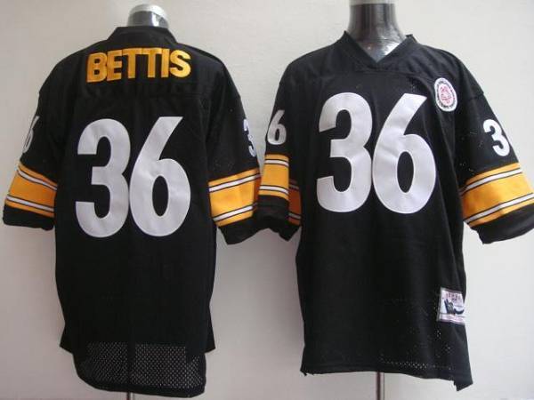 Mitchell & Ness Steelers #36 Jerome Bettis Black Stitched Throwback NFL Jersey - Click Image to Close