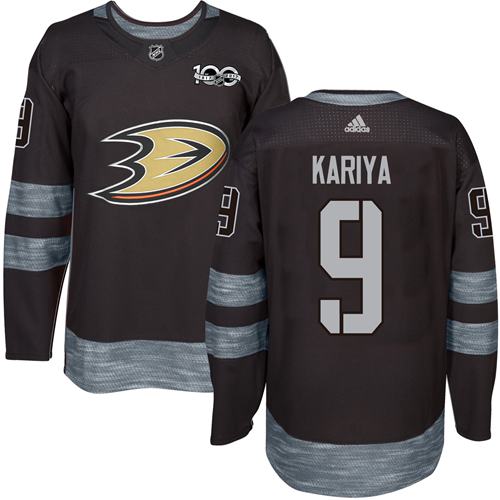 Adidas Ducks #9 Paul Kariya Black 1917-2017 100th Anniversary Stitched NHL Jersey - Click Image to Close