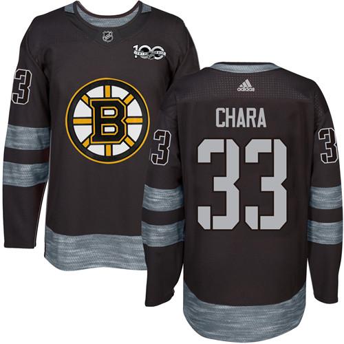 Adidas Bruins #33 Zdeno Chara Black 1917-2017 100th Anniversary Stitched NHL Jersey - Click Image to Close