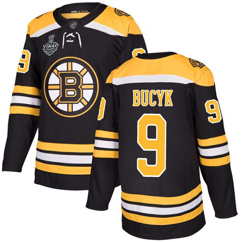 Bruins #9 Johnny Bucyk Black Home Authentic Stanley Cup Final Bound Stitched Hockey Jersey - Click Image to Close