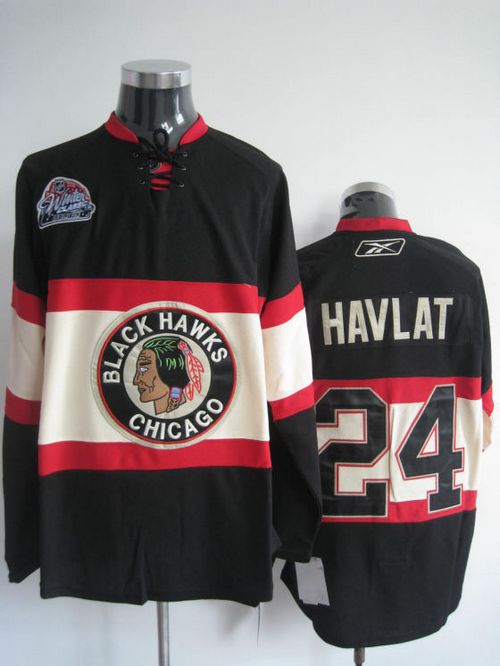 Blackhawks #24 Martin Havlat Winter Classic Stitched Black NHL Jersey - Click Image to Close