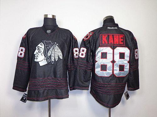 Blackhawks #88 Patrick Kane Black Accelerator Stitched NHL Jersey - Click Image to Close