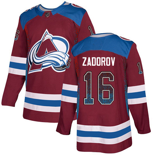 Adidas Avalanche #16 Nikita Zadorov Burgundy Home Authentic Drift Fashion Stitched NHL Jersey