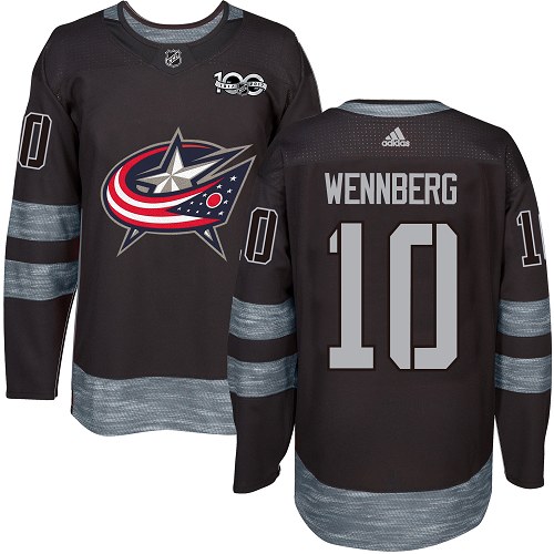 Adidas Blue Jackets #10 Alexander Wennberg Black 1917-2017 100th Anniversary Stitched NHL Jersey