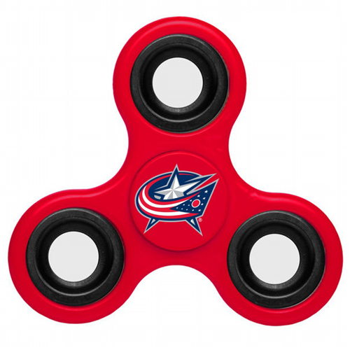 NHL Columbus Blue Jackets 3 Way Fidget Spinner A109 - Red