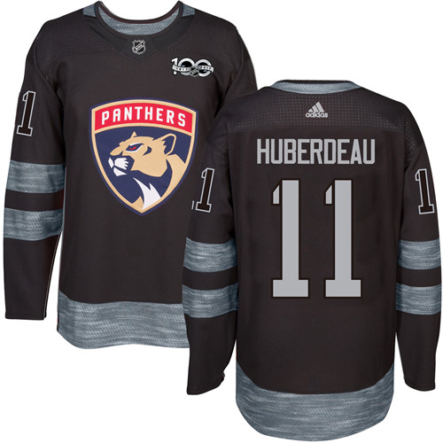 Adidas Panthers #11 Jonathan Huberdeau Black 1917-2017 100th Anniversary Stitched NHL Jersey - Click Image to Close