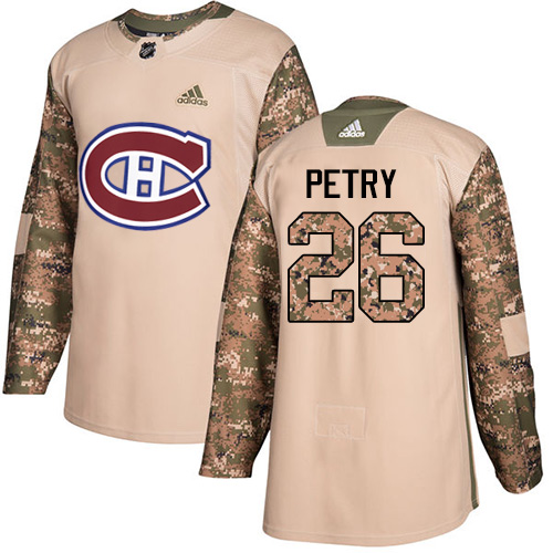 Adidas Canadiens #26 Jeff Petry Camo Authentic 2017 Veterans Day Stitched NHL Jersey - Click Image to Close