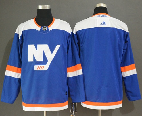 Adidas Islanders Blank Blue Alternate Authentic Stitched NHL Jersey - Click Image to Close