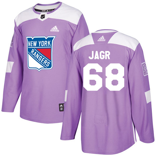 Adidas Rangers #68 Jaromir Jagr Purple Authentic Fights Cancer Stitched NHL Jersey