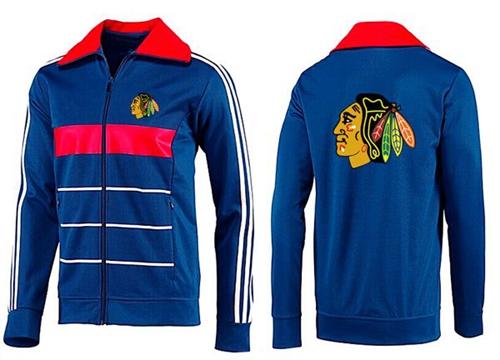 NHL Chicago Blackhawks Zip Jackets Blue-3 - Click Image to Close