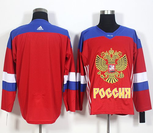 Team Russia Blank Red 2016 World Cup Stitched NHL Jersey - Click Image to Close