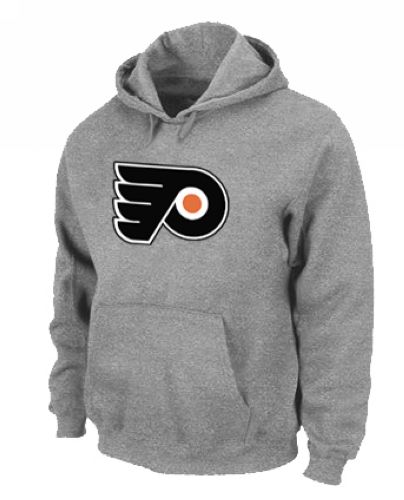 NHL Philadelphia Flyers Big & Tall Logo Pullover Hoodie Grey - Click Image to Close