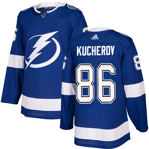 Adidas Lightning #86 Nikita Kucherov Blue Home Authentic Stitched NHL Jersey - Click Image to Close